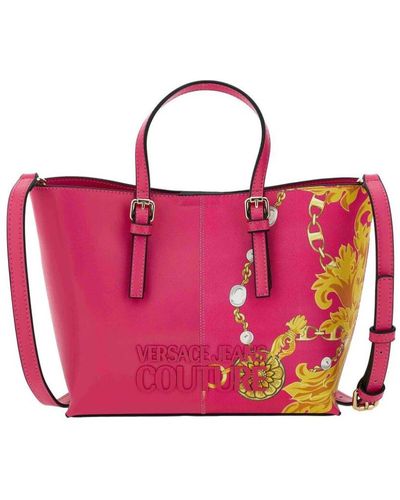 Versace Shopping tasche mit abnehmbarem schultergurt - Pink