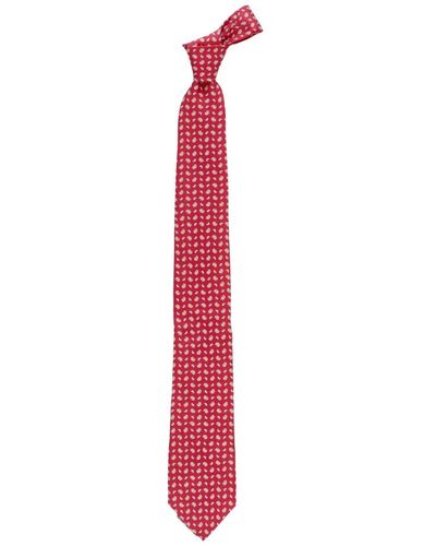 Church's Cravatta di seta rossa con motivo paisley - Rosso