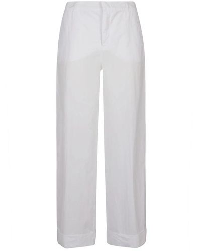 Malo Straight pantaloni - Bianco
