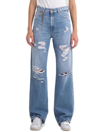 Replay Jeans larges - Bleu