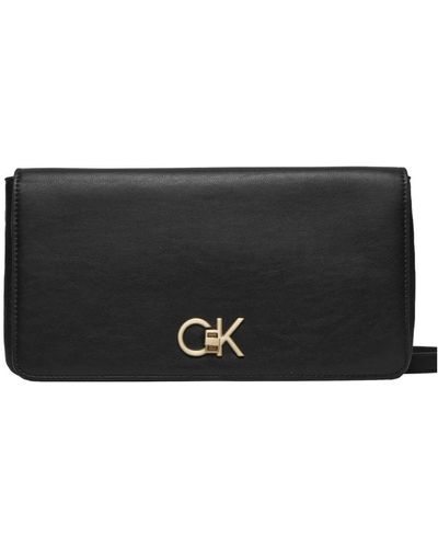 Calvin Klein Frühling/sommer recycelte polyester handtasche - Schwarz