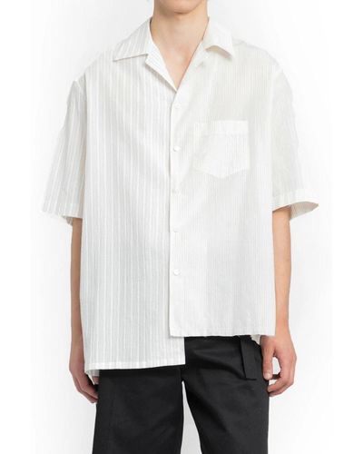 Lanvin Weißes asymmetrisches kurzarmhemd