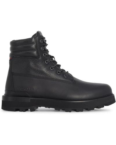 Moncler Lace-Up Boots - Black