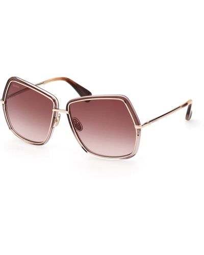 Max Mara Elegante sonnenbrille mit metall-details,stilvolle sonnenbrille - Pink