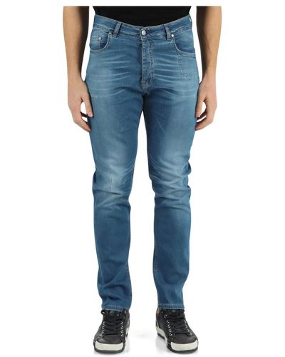 Daniele Alessandrini Grey: pantalone jeans cinque tasche silvano - Blu