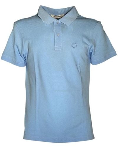 Trussardi Greyhound Stickerei Polo T-Shirt - Blau