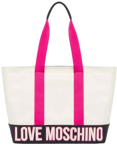 Moschino Textil einkaufstasche - Pink