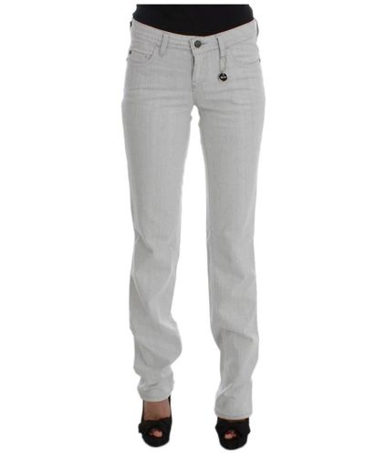CoSTUME NATIONAL Gray cotton slim fit bootcut jeans - Grigio
