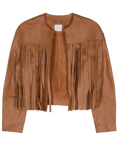 Alysi Leather Jackets - Brown