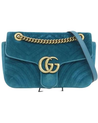 Gucci Pre-owned > pre-owned bags > pre-owned shoulder bags - Bleu