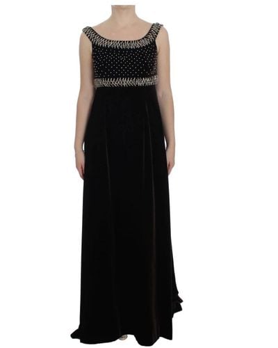 Dolce & Gabbana Crystal sheath gown dress - Nero