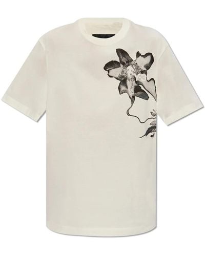 Y-3 Camiseta con motivo floral - Neutro