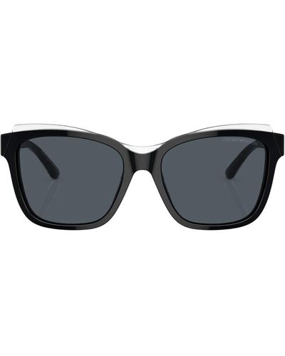 Emporio Armani Kristall schwarze cat-eye sonnenbrille - Grau