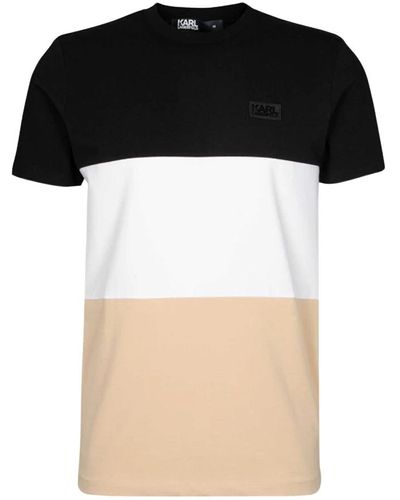 Karl Lagerfeld Basic baumwoll t-shirt in mehreren farben - Schwarz