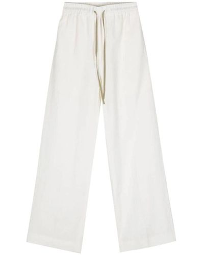Paul Smith Pantalones blancos de lino pierna ancha