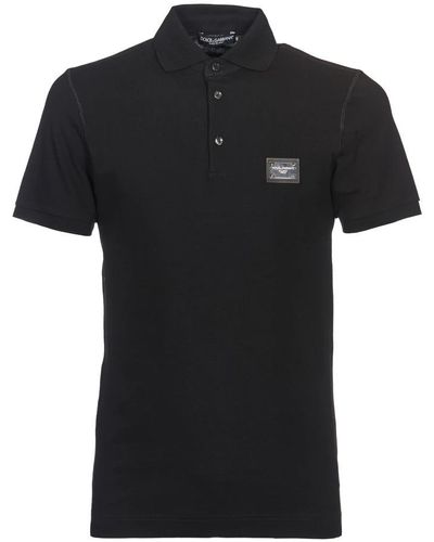 Dolce & Gabbana Polo Shirts - Black