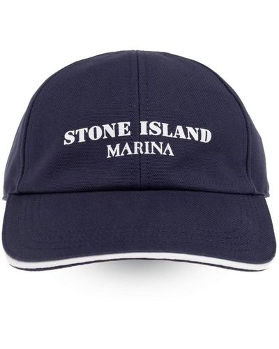 Stone Island Marina kollektion baseballkappe - Blau