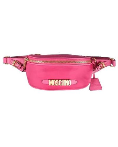 Moschino Pouch with lettering logo - Rosa