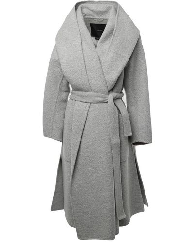 Max Mara Belted Coats - Grey