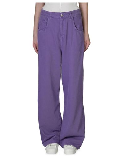 hinnominate Trousers > wide trousers - Violet