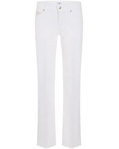 Cambio Straight Trousers - White
