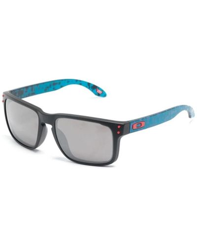 Oakley Schwarze sonnenbrille mit zubehör - Blau