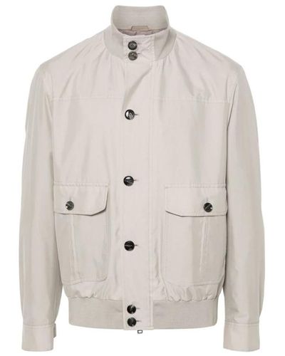 Brioni Jackets > bomber jackets - Gris