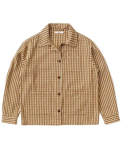 Nudie Jeans Gingham overshirt - Marrone