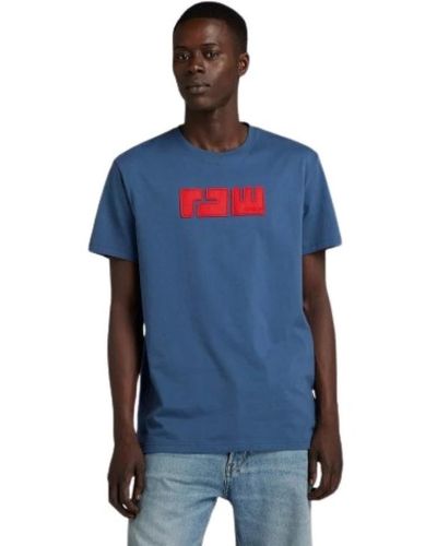 G-Star RAW Magliette in cotone organico da uomo - Blu