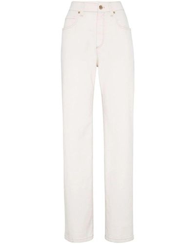 Brunello Cucinelli Ecru straight-leg jeans - Weiß