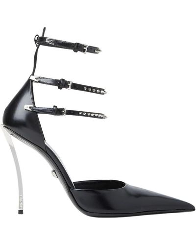 Versace Spiked pin point high heels - Schwarz