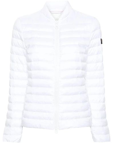 Peuterey Abrigo blanco ligero e impermeable acolchado