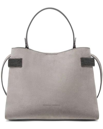 Brunello Cucinelli Shoulder Bags - Gray