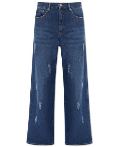 Munthe Jeans > wide jeans - Bleu