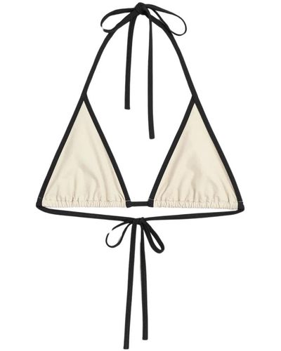 Totême Bikini top mit streifenkante light hay - Schwarz