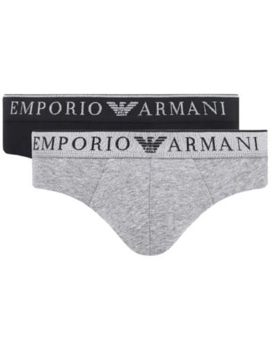 Emporio Armani Logo endurance jersey slip 2-pack - Bianco