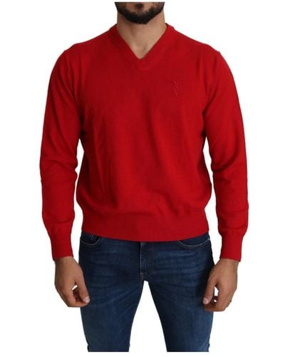 Billionaire Knitwear > v-neck knitwear - Rouge