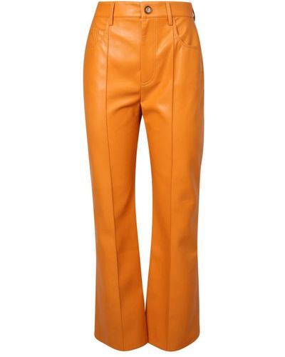 Nanushka Leather Pants - Orange