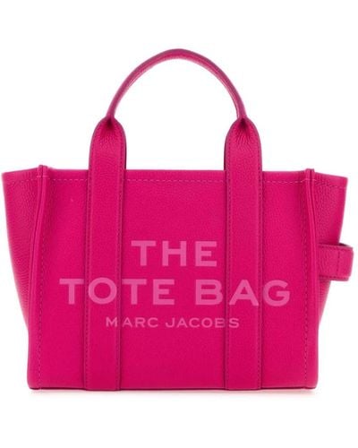 Marc Jacobs Fuchsia leder mini tote handtasche - Pink