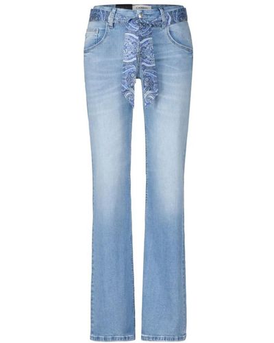 Cambio Jeans anchos tess elegantes - Azul