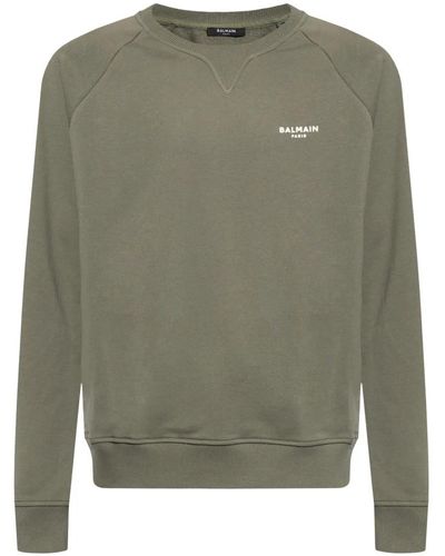 Balmain Sweatshirt mit logo - Grün