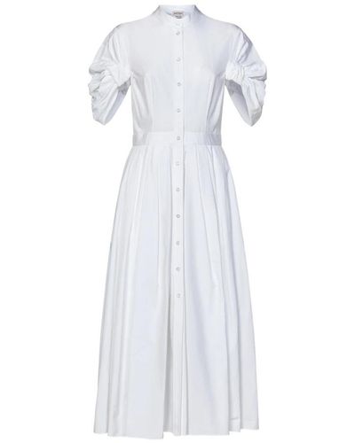Alexander McQueen Shirt Dresses - White
