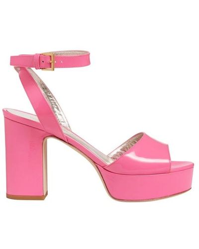 Ines De La Fressange Paris Rosa patent plateau sandale - Pink