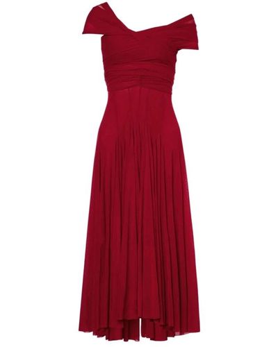 Philosophy Di Lorenzo Serafini Stretch Tulle Dress - Red