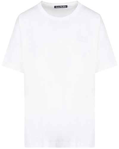 Acne Studios Weißes baumwoll-t-shirt regular fit