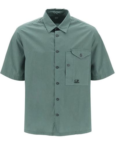 C.P. Company Short Sleeve Shirts - Green