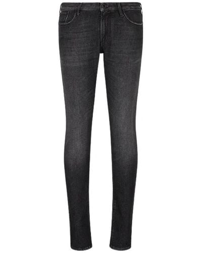 Emporio Armani Vintage delavé jeans in denim nero