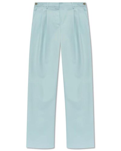 Stella McCartney Pantalones de talle alto - Azul