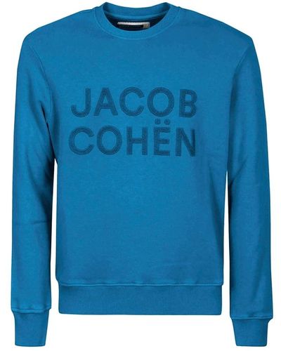 Jacob Cohen Maglione uomo sportivo blu chiaro