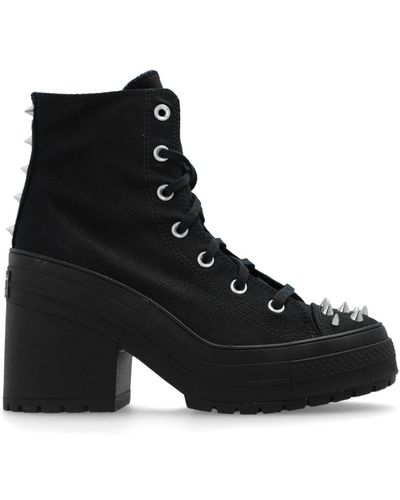 Converse Chuck 70 de luxe tacón plataforma botas con tachuelas - Negro